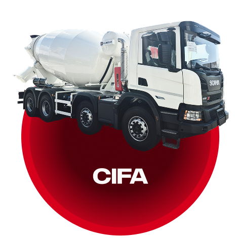 Betoneira Scania P 460 B8x4HZ com carroçaria CIFA